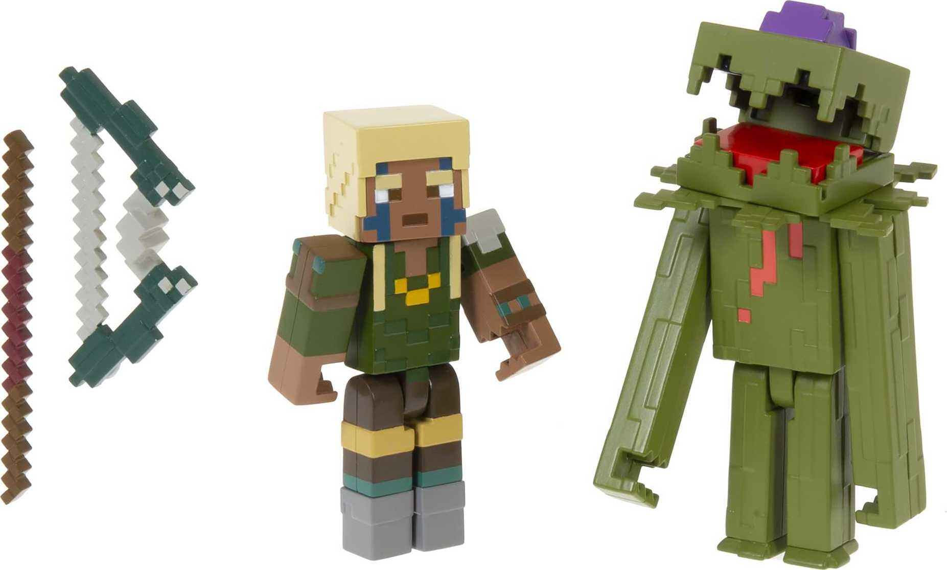 Minecraft Craft-a-Block 2-Pk Figures, Character Figures Based on